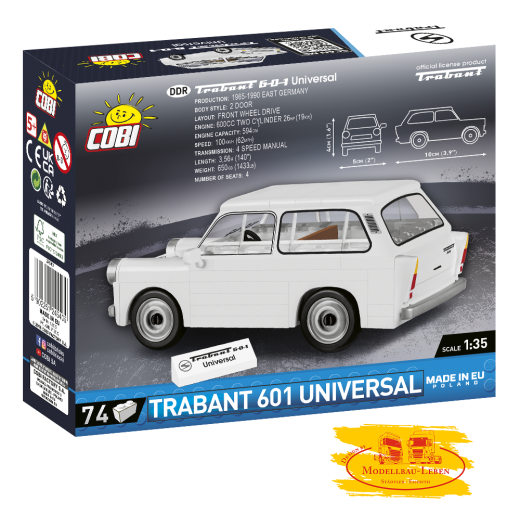 Cobi 24540 Trabant 601 Universal Lichtgrau Bausatz 74 Teile 1:35