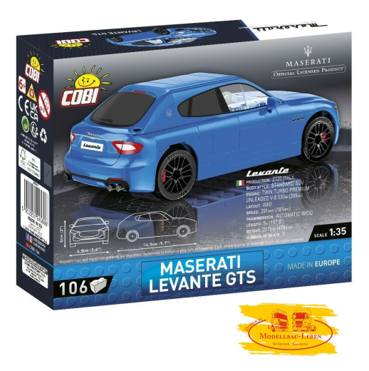 Cobi 24569 Maserati Levante GTS Bausatz 106 Teile Bausatz Maßstab 1:35