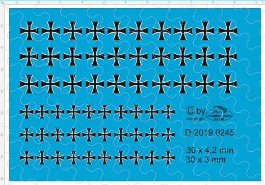 D-2019.0245 Decalsatz Bundeswehr Kreuz Version 1 - 1:87