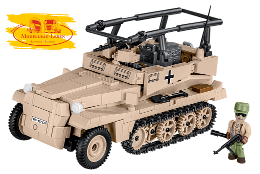 Cobi 2526 Small Army WWII Deutsches Sd.Kfz 250/3 (DAK), 426 Teile + 1 Figur