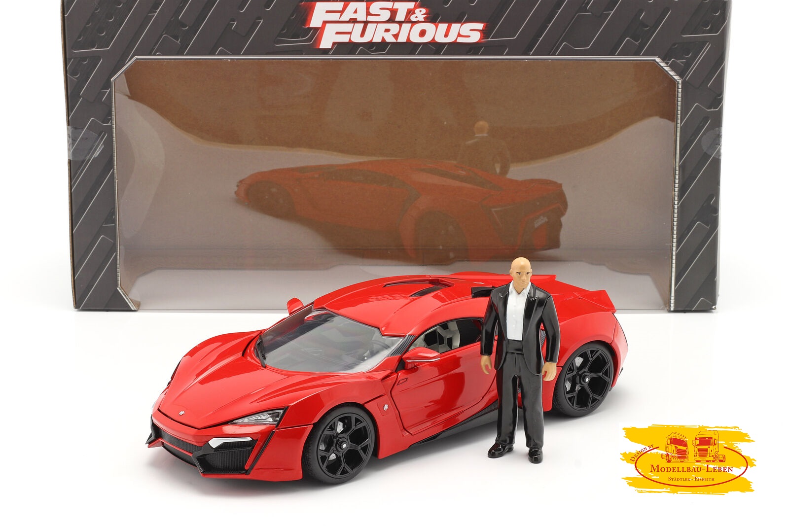 Jada Toys 25 320 6002 Doms Lykan Hypersport 2014 Fast & Furious 7 (2015) mit Figur 1:18