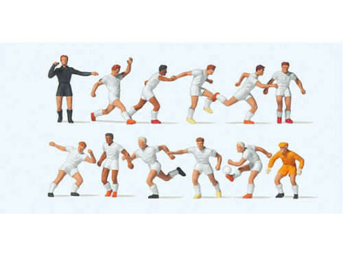 Preiser 10762 Fussballmannschaft weiße Trikots 12 Figuren 1:87