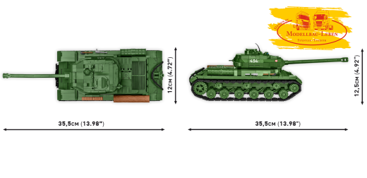 Cobi 2578 Historical Collection World War II IS-2 Schwerer Panzer 3in1 1051 Teile / 1 Figur