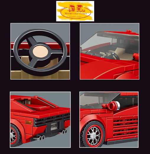Mould King 27012 Sportwagen Testarossa Bausatz 316 Teile
