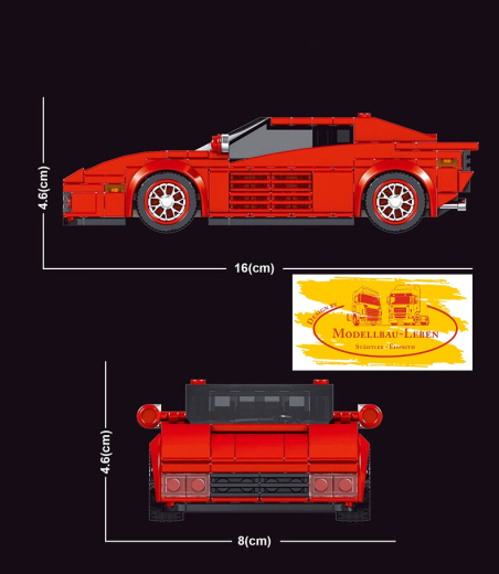 Mould King 27012 Sportwagen Testarossa Bausatz 316 Teile