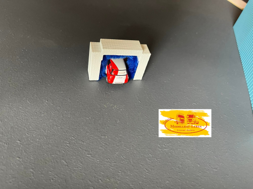 PMM 046 - 3D PLA Druck PKW Waschanlage 1 teilig Frontportal - 1 Stück 1:87