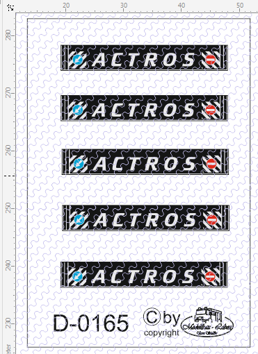 D-0165 - Decalsatz Schmutzlappen Actros 5 Stück 1:87