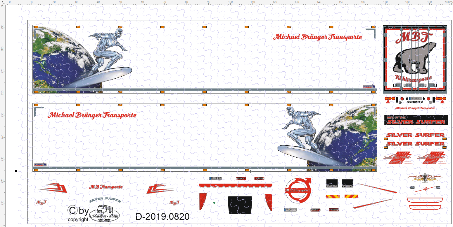 D-2019.0820 Decalsatz Silver Surfer 1:87