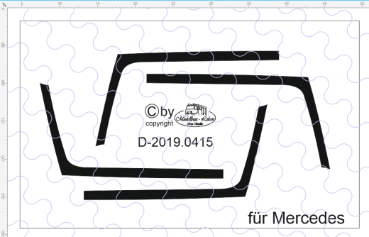 D-2019.0415 - Decalsatz Mercedes Benz Fensterrahmen Zugmaschine - 2 Paar - 1:87