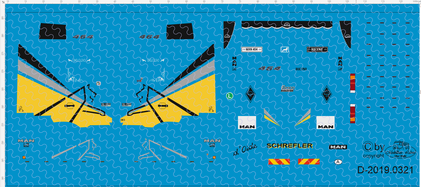 D-2019.0321 - Decalsatz MAN 464 Schrefler - 1 Stk - 1:87