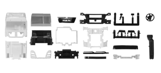 Herpa 083904 Fahrerhaus MAN TGX XLX Euro 6 mit WLB & Dachspoiler Inhalt: 2 Stück