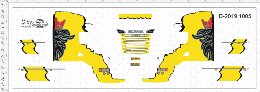 D-2019.1005 - Decalsatz Scania R Design 1 Stk. - 1:87