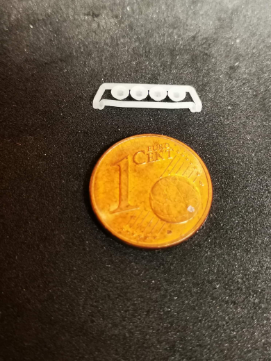 DD-252 - 3 D Druck Zubehör Lowbar 4er Rund mittig schräg in 1:87