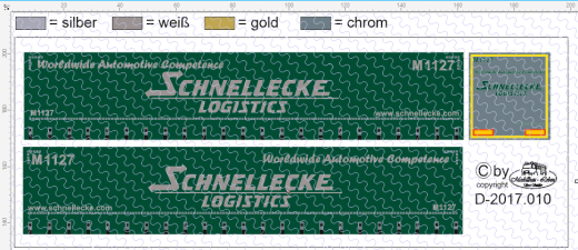 D-2017.010 - Schnellecke - Planenauflieger - Decalsatz 1:87