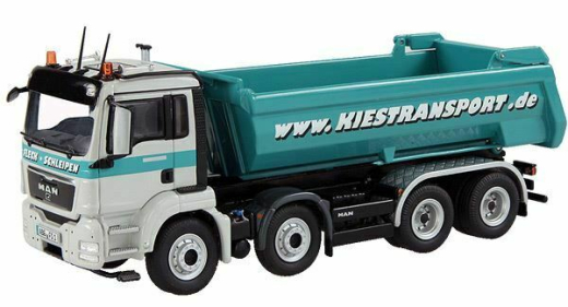 NZG 833-04 MAN TGS 8x4 Halfpipe Kipper FLECK Schleipen www.kiestransport.de 1:50 Sammler