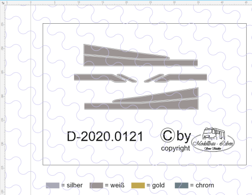 D-2020.0121 - Decalsatz Mercedes Benz Zierstreifen (auch für MAN geeignet) 1 Satz 1:87