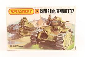 Matchbox PK-176 Char B.1 bis / Renault FT.17 1:76