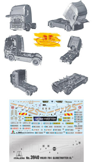 Italeri 3940 1:24 Volvo FH4 Globetrotter XL Bausatz