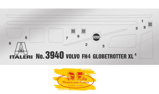 Italeri 3940 1:24 Volvo FH4 Globetrotter XL Bausatz