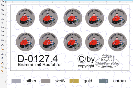 D-0127.4 Gemeinsam geht´s besser ... Schild rund 7 mm - Decalsatz 10 Stück 1:87