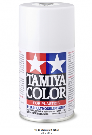 Tamiya 300085027 TS-27 flat white / Weiss matt 100 ml