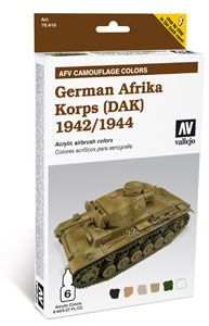 VA 78.410 Model Air Set AFV German AfriKA Korps 1942/44 (DAK) Set 6 Farben