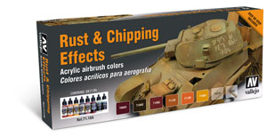 VA 71.186 Model Air Set Rust & Chipping Effects Set 8 Farben