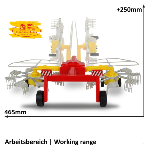 Jamara 413381 Schwader Pöttinger für RC-Traktor 1:16 mit Drehfunktion