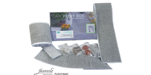 Juweela 28275 Flexyway Pflasterstraße &quote;Kopfstein Altstadt&quote; Startbox 1:87