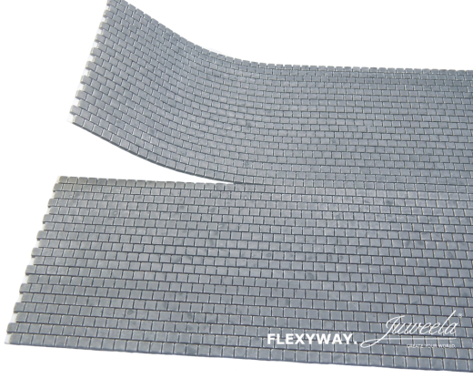 Juweela 28282 Flexyway Platten, dunkelgrau, 2 Segmente 1:87