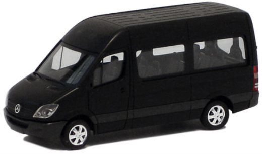 Herpa 909129 MB Sprinter ´06 Hochdach -mattschwarz-