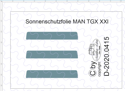 D-2020.0415 - Decalsatz MAN XXL Töhnungsstreifen Frontscheibe - 3 Stück - 1:87