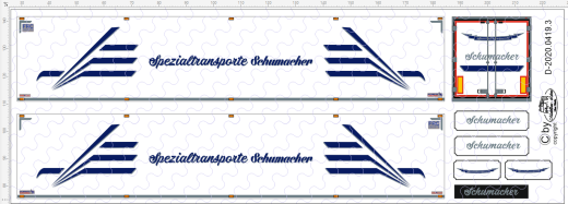 D-2020.0419.3 - Decalsatz Schumacher Kühlkoffer - 1 Satz - 1:87