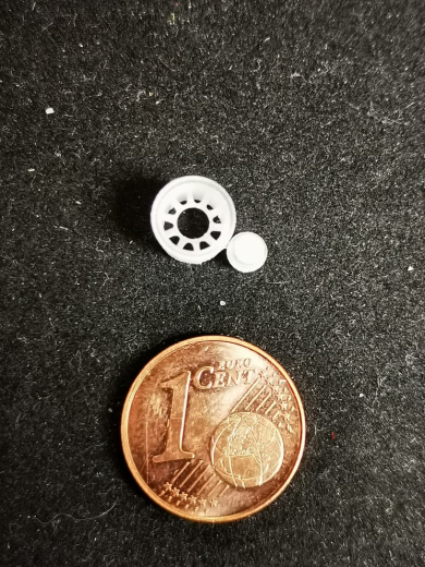 DD-329 - 3 D Druck Zubehör Tuningfelge Hinterrad 6,3 mm - 1:87