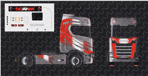 D-2017.031.A - Decalsatz Scania S Decorbogen Österreich 1:87