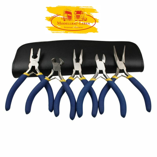 Krick 492080 Mini Zangenset 5 Stück mit Aufbewahrungstasche