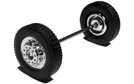 690001 A - Radsatz verchromt, Vorderachse