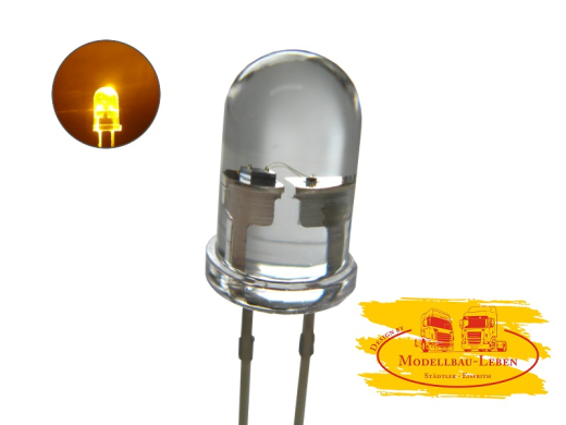 LED 5 Blk - LED 5 mm gelb blinkend (weiß transparente Ausführung)