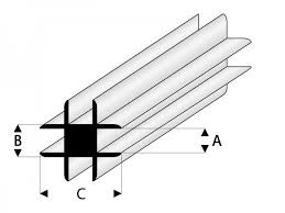 Maquett 448-51/3 ASA Kreuz Verbindungsprofil 1x330mm 1 Stück