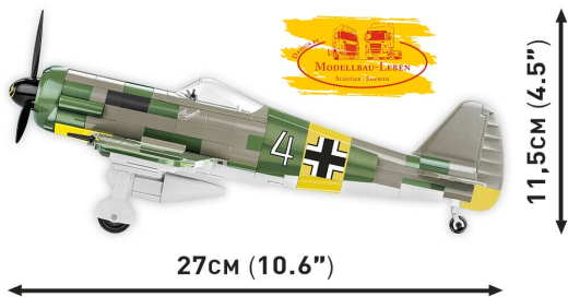 Cobi 5722 Historical Collection Focke-Wulf FW 190 A5 - Bausatz 344 Teile 1 Figur Maßstab 1:32