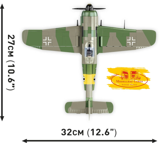 Cobi 5722 Historical Collection Focke-Wulf FW 190 A5 - Bausatz 344 Teile 1 Figur Maßstab 1:32