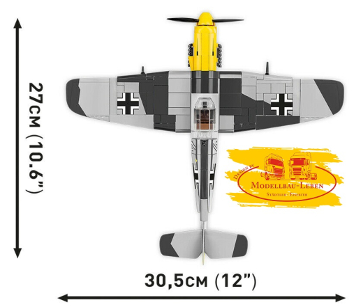 Cobi 5727 Historical Collection Messerschmitt BF 109 E-3 - Bausatz 333 Teile 1 Figur Maßstab 1:32