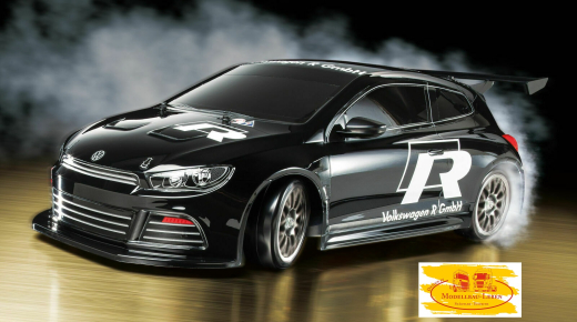 Tamiya 300057883 - RTR 1:10 RC Sondermodell XB VW Scirocco Drift Spec TT-01D-E fahrfertig aufgebaut