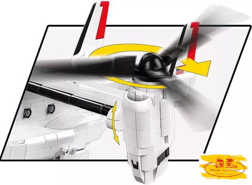 Cobi 5835 Armed Forces Bell Boeeing V-22 Osprey Flugzeug Bausatz 1136 Teile 2 Figuren