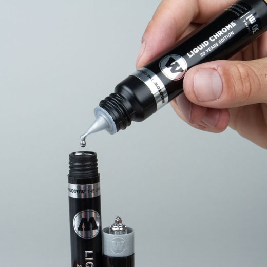 Molotow 699.080 Nachfüllflasche LIQUID CHROME 30ml, 20 Jahre Edition