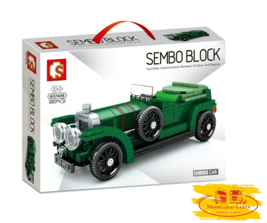 Sembo 607406 Oldtimer grün Bausatz mit 357 Teilen