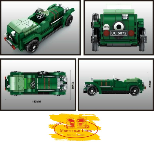 Sembo 607406 Oldtimer grün Bausatz mit 357 Teilen