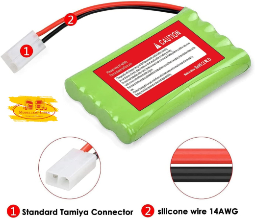 GOLDBAT RC Battery 2400 mAh 9.6 V NiMH Akku Racing Pack für RC Modelle Flugzeug, Boote, Auto, High P