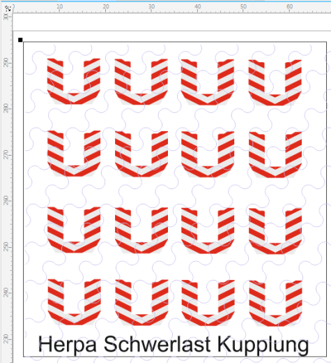 D-2017.037 Warnmakierung für Herpa Schwerlastkupplungen 16 Stück 1:87