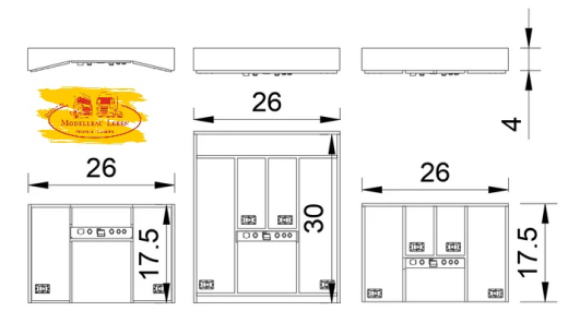 EM646 1:87 3x Staukisten Turm für Zugmaschinen